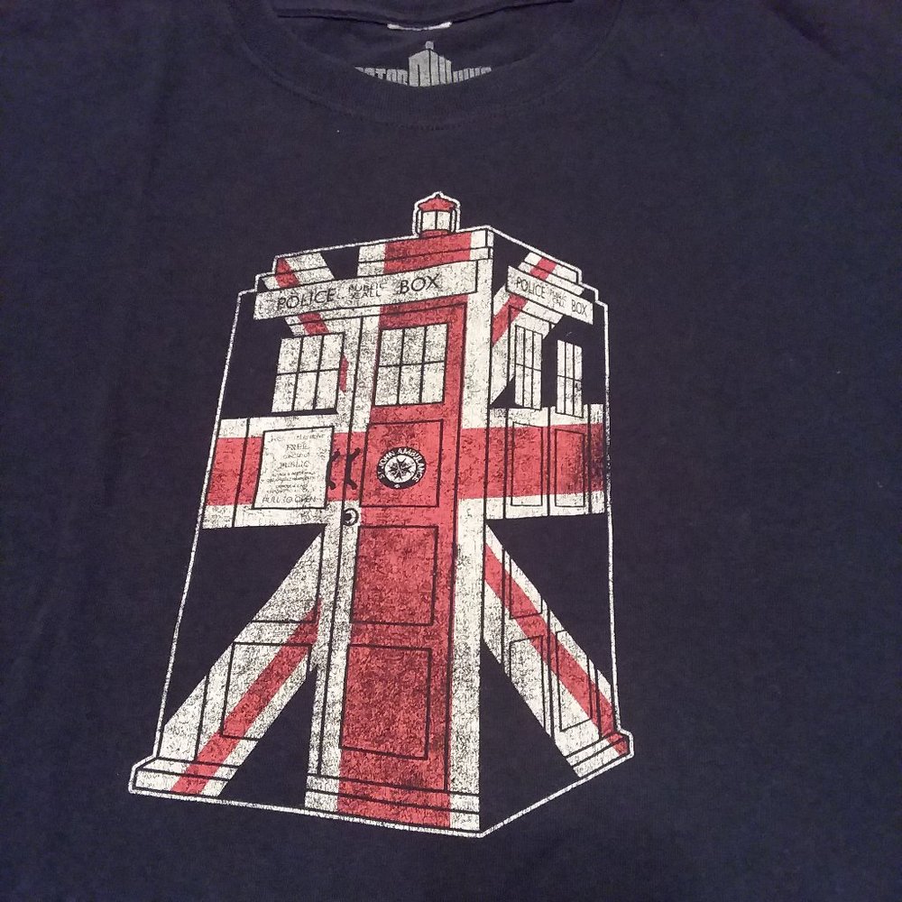 Dr. Who Mens Xl Police Box Graphic Tee